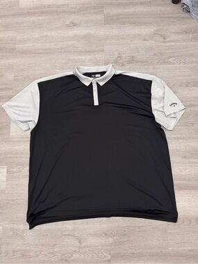 Callaway opti dri Men’s Black and Gray Polo Performance Shirt 4xlt